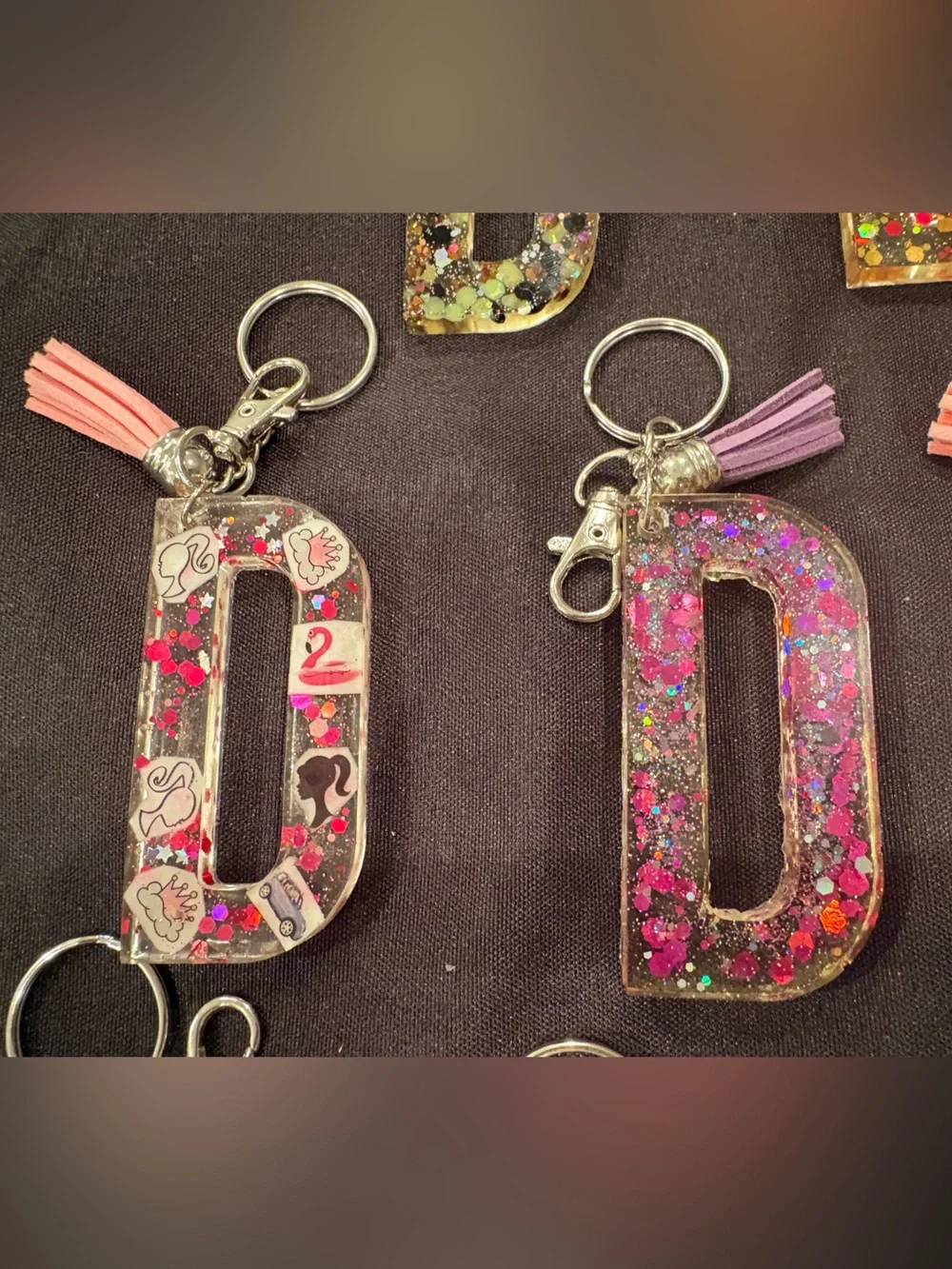 Handmade sparkling keychain